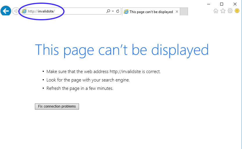 Invalid Site